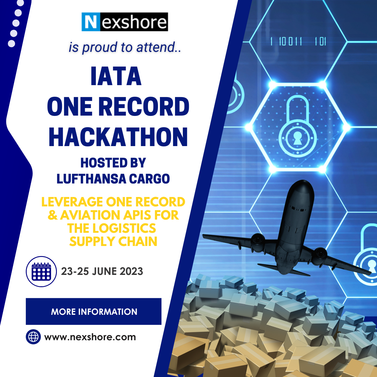 Nexshore is participating in the IATA ONE Record Hackathon – hosted by Lufthansa Cargo 2023